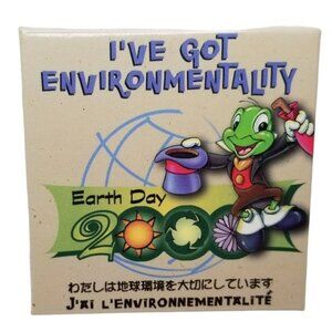 Vintage Disney Earth Day 2000 Jimmy the Cricket Button Pin